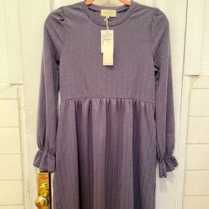 NWT Nordstrom space gray dress with metallic sheen